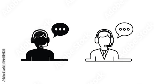 customer service representatives in conversation Vector