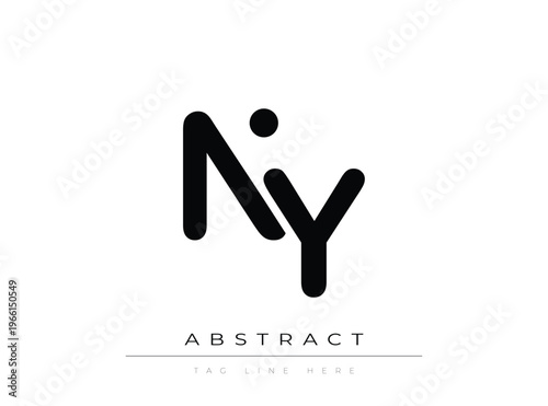Abstract New York City logo template with tag line space