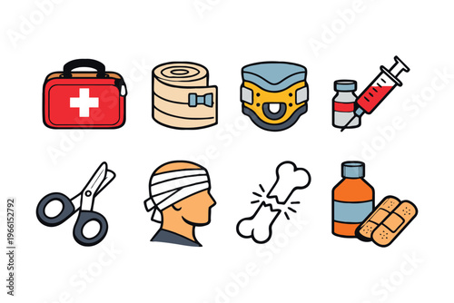 Common first aid and medical emergency items