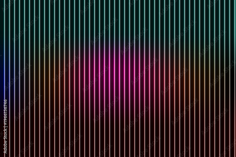 Fototapeta premium Vibrant multicolored gradient background with vertical neon stripes pattern