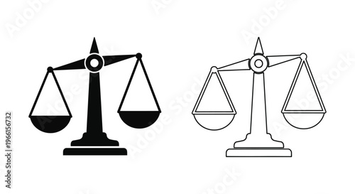 a set of two scales icons Vector