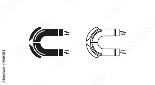 horseshoe magnets with different designs Vector