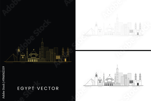 Egypt city vector illustration