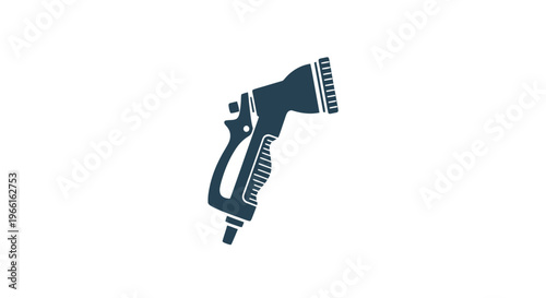 Black Hair Dryer on White Background.