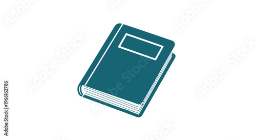 Teal Hardcover Book with Label.
