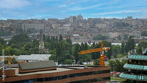 Belgrade Serbia Cityscape Panorama Skyline Summer Day Travel