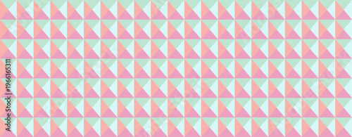 Pastel pink, peach  mint geometric triangle pattern.  Perfect for backgrounds, textiles, website design, and branding.  A modern, minimalist aesthetic with a subtle 3D effect.