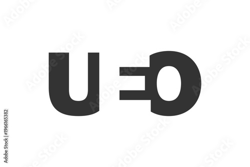 UEO logo design. Initial letter U E O bold font style for tech startups, consulting, corporate branding. Creative company name, headlines typography identity, trendy logotype.
