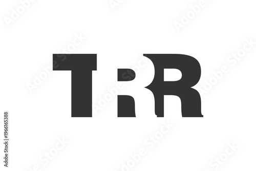 TRR logo design. Initial letter T R R bold font style for tech startups, consulting, corporate branding. Creative company name, headlines typography identity, trendy logotype.
