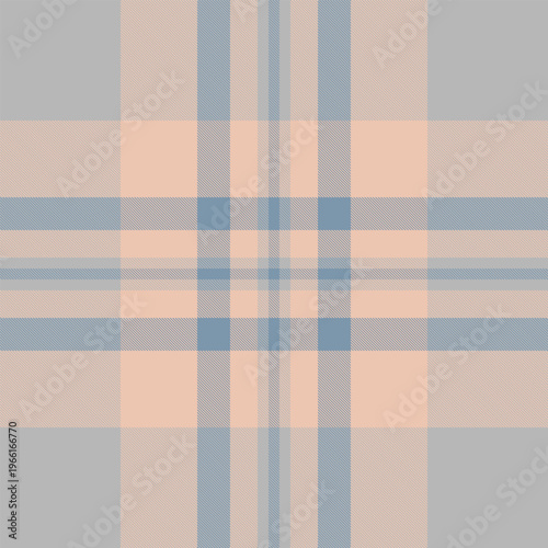Elegant plaid vector surface suggests refinement and comfort. Rhythmic crossings form polished textile imagery for premium fashion branding and marketing use.