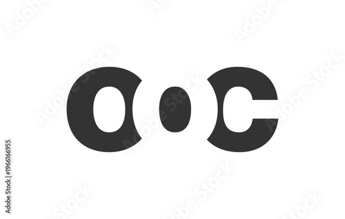OOC logo design. Initial letter O O C bold font style for tech startups, consulting, corporate branding. Creative company name, headlines typography identity, trendy logotype.