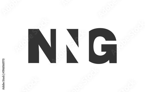 NNG logo design. Initial letter N N G bold font style for tech startups, consulting, corporate branding. Creative company name, headlines typography identity, trendy logotype.