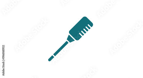 Green Hair Brush with Wide Teeth.