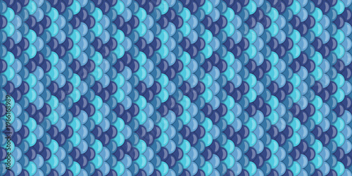 Serene mermaid scales pattern in calming blues.  Perfect for textile design, website backgrounds, or any project needing a subtle yet captivating texture.