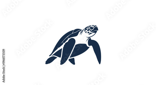 Simple Illustration of a Sea Turtle.
