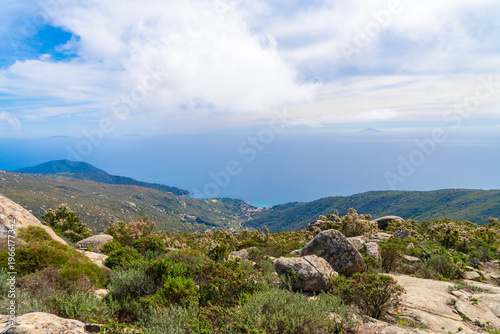 Coastline of Elba island, Italy, in springtime