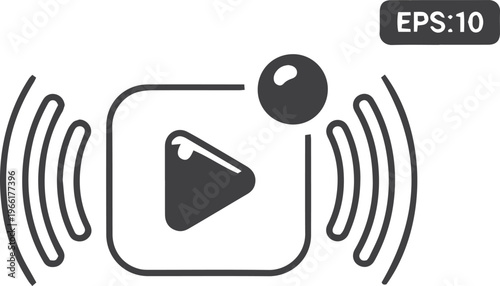 Modern Video Streaming and Multimedia Player Icon Set
