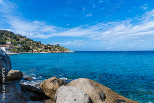 Coastline of Elba island, Italy, in springtime