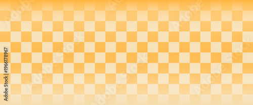 Marble checkerboard background orange with gradient frame in hippie 70s style diner pattern