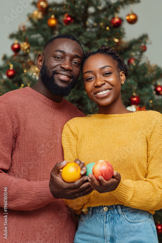 majestic deer adorned with festive lights stands gracefully next to beautifully decorated christmas tree