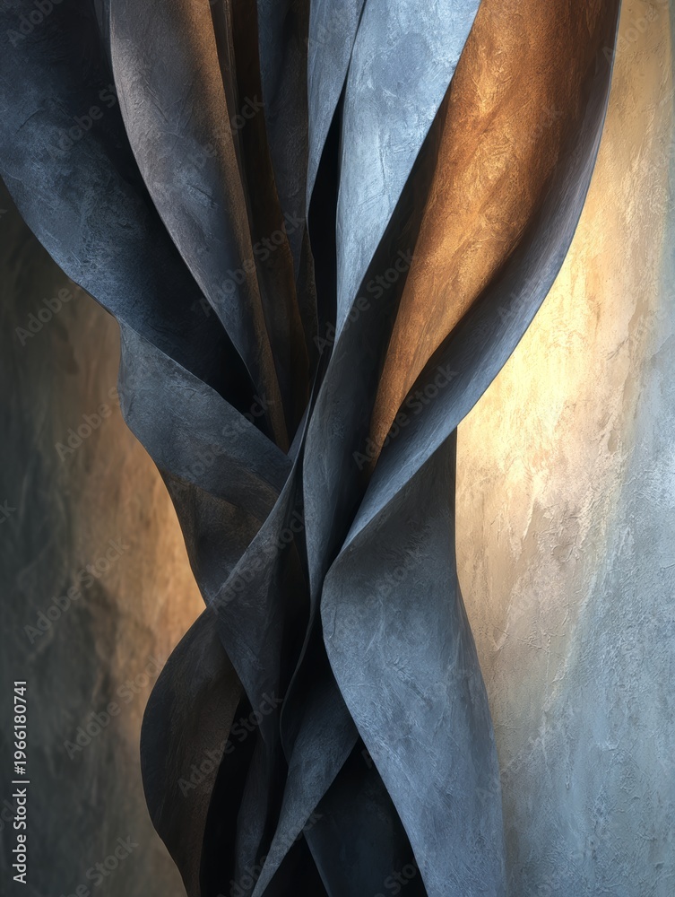 Obraz premium abstract interplay of light and shadow, soft gradients, subtle curves, monochrome palette, elegant simplicity, premium wall art for living room, ultra clean composition