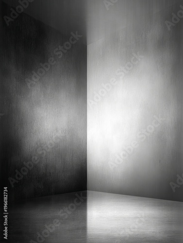 high contrast minimalist background in black, white and soft grey tones, strong negative space, abstract composition, modern gallery aesthetic, bold yet refined, no text