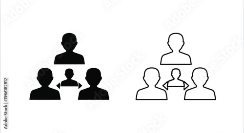 a group of people in a hierarchical structure Vector