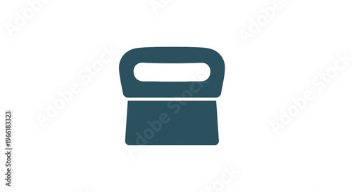 Dark Teal Simple Office Chair Illustration.