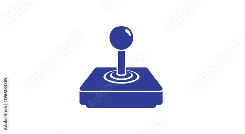 Blue Joystick Game Controller Illustration.