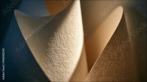 abstract light and shadow forming soft sculptural shapes, monochrome palette, smooth gradients, architectural minimalism, luxury wall art, 