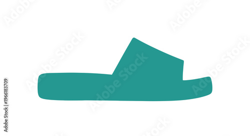 Teal Green Slide Sandal Footwear.
