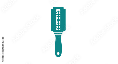 Green Paint Roller with Handle.