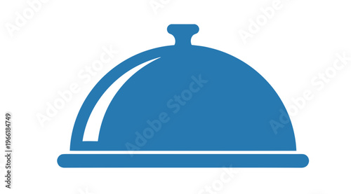Blue Serving Dish with Dome Lid.