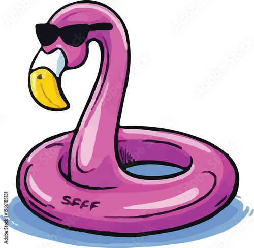 Beach Vacations - Inflatable flamingo