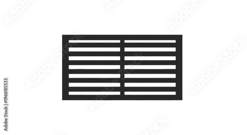 Black Metal Ventilation Grille Closeup.