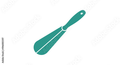 Teal Silicone Spatula Kitchen Utensil Closeup.