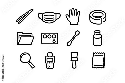 A collection of twelve forensic science and crime scene investigation