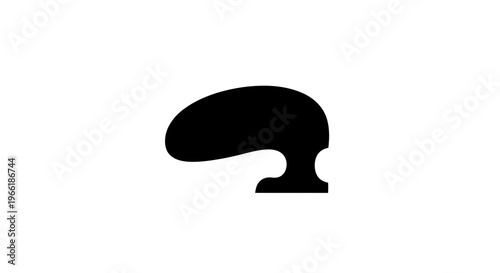 Black Silhouette of a Faucet Handle.