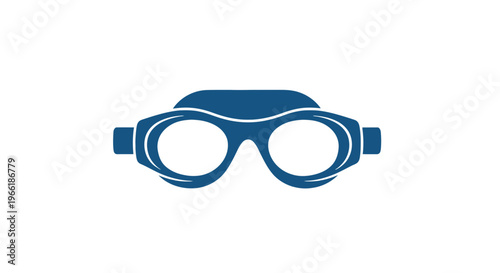 Blue Swimming Goggles Iconic Design.