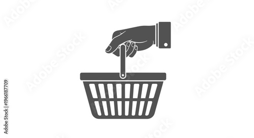 Hand putting credit card into shopping basket.