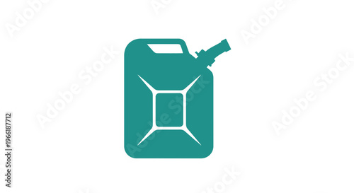 Green Jerrycan with White Symbol.