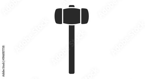 Black Silhouette of a Gavel.