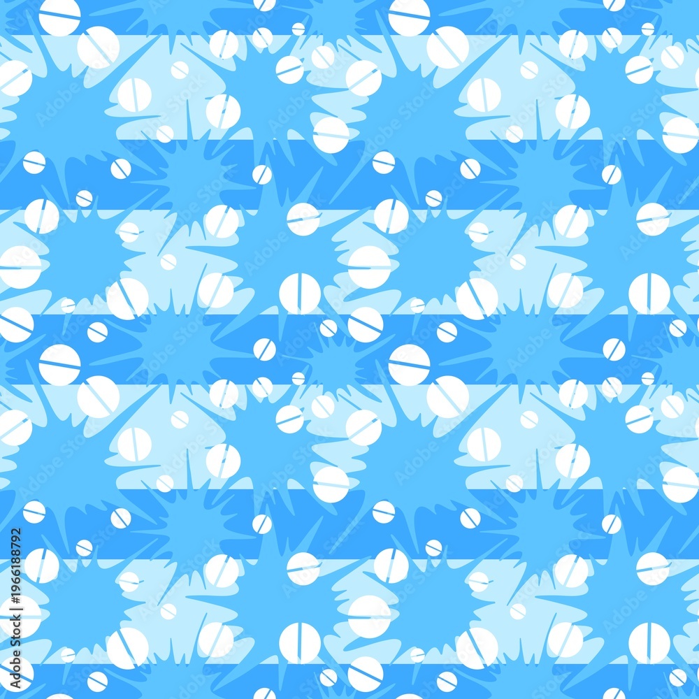 Fototapeta premium Medicine seamless pills pattern for wrapping paper and doctor clothes and packaging and medical accessories