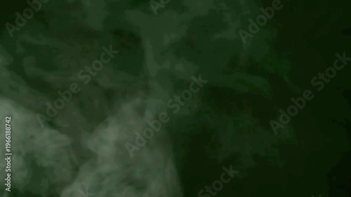 Atmospheric White Smoke and Wispy Fog Clouds Rising on Alpha Black Background for Overlay