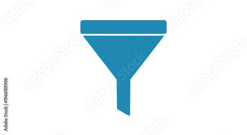 Blue Funnel Icon Kitchen Utensil Tool.