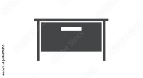 Simple Office Desk with Single Drawer.