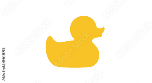 Yellow Rubber Duck Toy Profile View.
