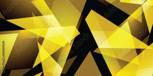 Luxury Gold Abstract Polygon Background with Layered Geometric Shapes and Elegant Modern Design. This premium abstract background features overlapping gold polygons arranged in a dynamic composition.