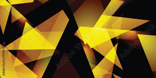 Golden Orange Abstract Polygon Background with Layered Geometric Shapes and Warm Modern Design. This background features overlapping golden and orange polygons arranged in a geometric composition.