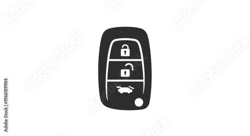 Car Key Fob with Lock and Unlock.